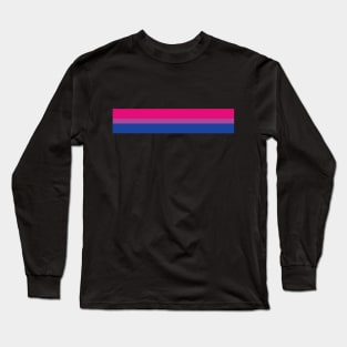 Bisexual Pride Flag: Retro Horizontal Stripes Long Sleeve T-Shirt